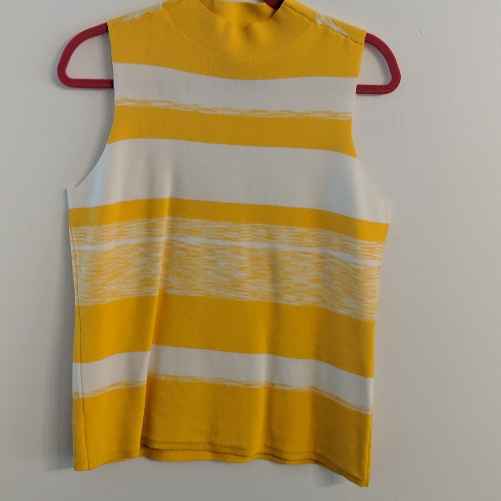 NINE WEST mock turtleneck sleeveless top Medium
